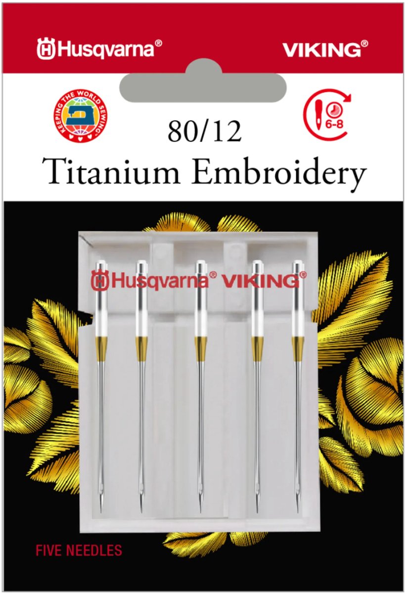 Husqvarna-Viking Borduren / Titanium 80 (5 stuks) Naalden