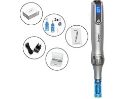 Dr. Pen M8S Draadloze Dermapen Microneedling Apparaat voor Huidverbetering, Acne Littekens, Rimpels en Haaruitval, Instelbare Naalddiepte 0-2,5 mm, 6 Snelheden, Inclusief 2 Cartridges, Professioneel, Origineel via MedAes Europe