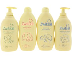 Zwitsal Baby Cadeauset Verzorgingsset Groot Formaat 4x400 ml - Kraamcadeau