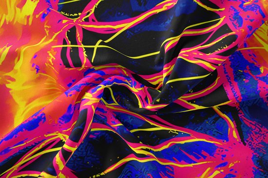 Decoratie Versiering - Ulticool - Skelet Skull - Glow in de Dark Tapestry Decoratie - Psychedelisch - Blacklight Party Wandkleed Achtergronddoek - 200x150 cm - Backdrop UV Lamp Reactive - Groot wandtapijt - Poster - Neon Fluor Verlichting