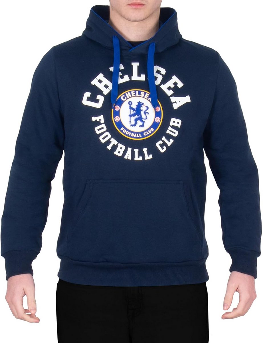Blauwe fleece hoodie voor mannen - Official Club Gift
