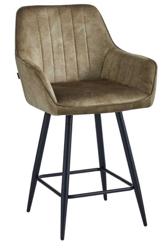 Colenis® - Lavin Tabouret de bar - Set Van 2 - Taupe - Adorè Velvet - Design - Tabouret de bar