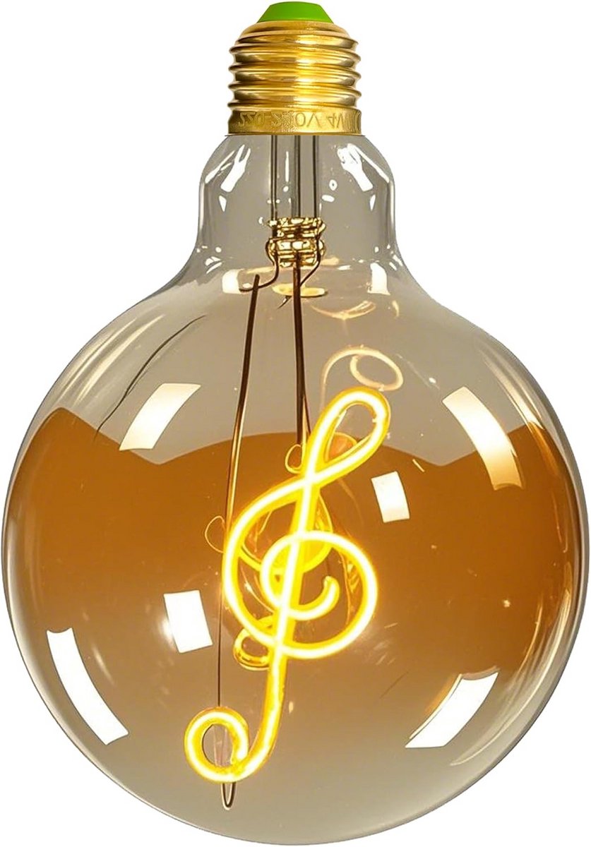 E27 LED Gloeilamp Muzieknoot Decoratief Licht 4W Vintage Hanglamp