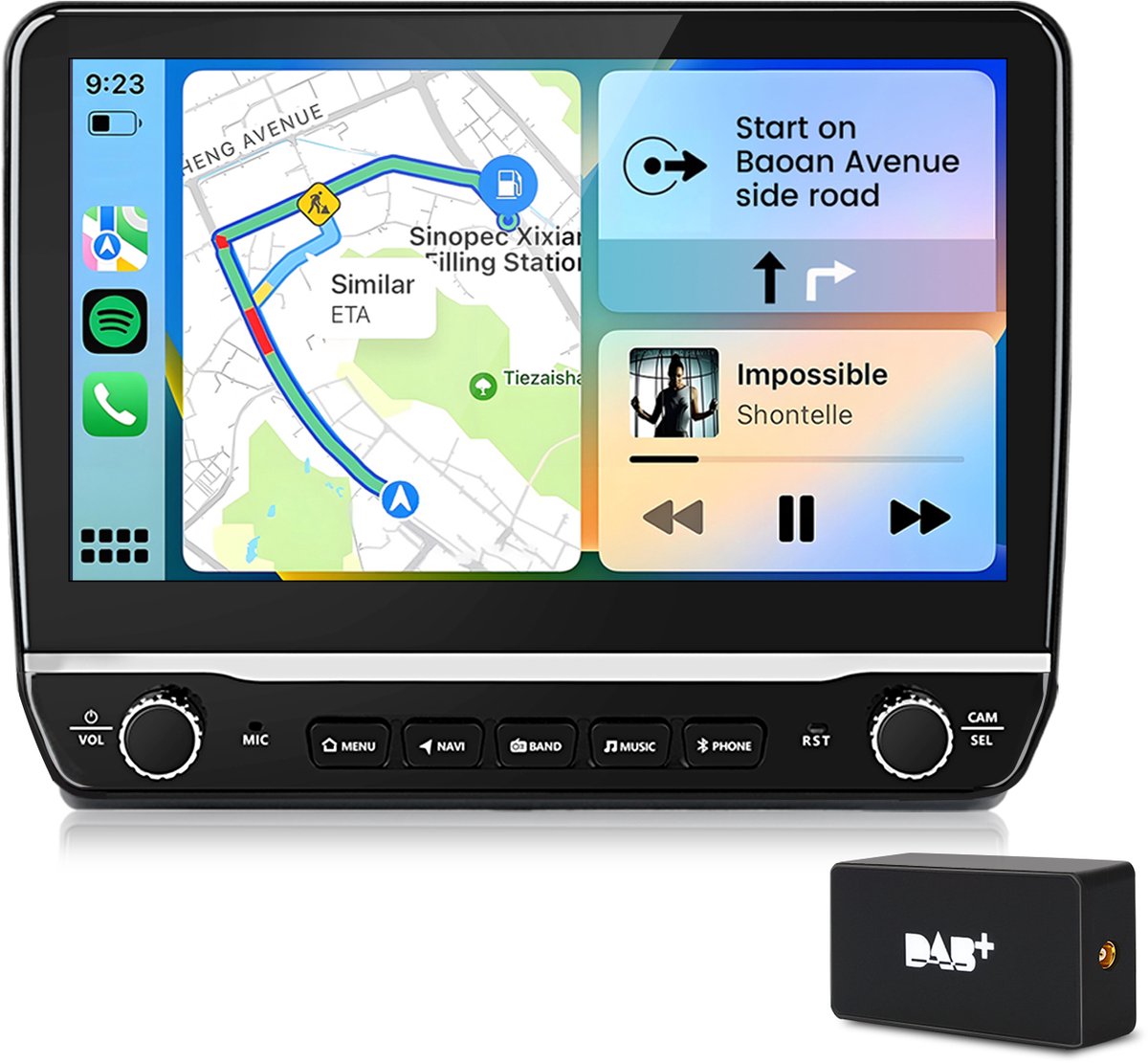 Hexinex 10.1" autoradio Geschikt voor Fiat Ducato Peugeot Boxer Citroen Jumper 2012-2022 - Draadloos CarPlay, Android Auto, Android 15, multimediaspeler, 4GB+64GB
