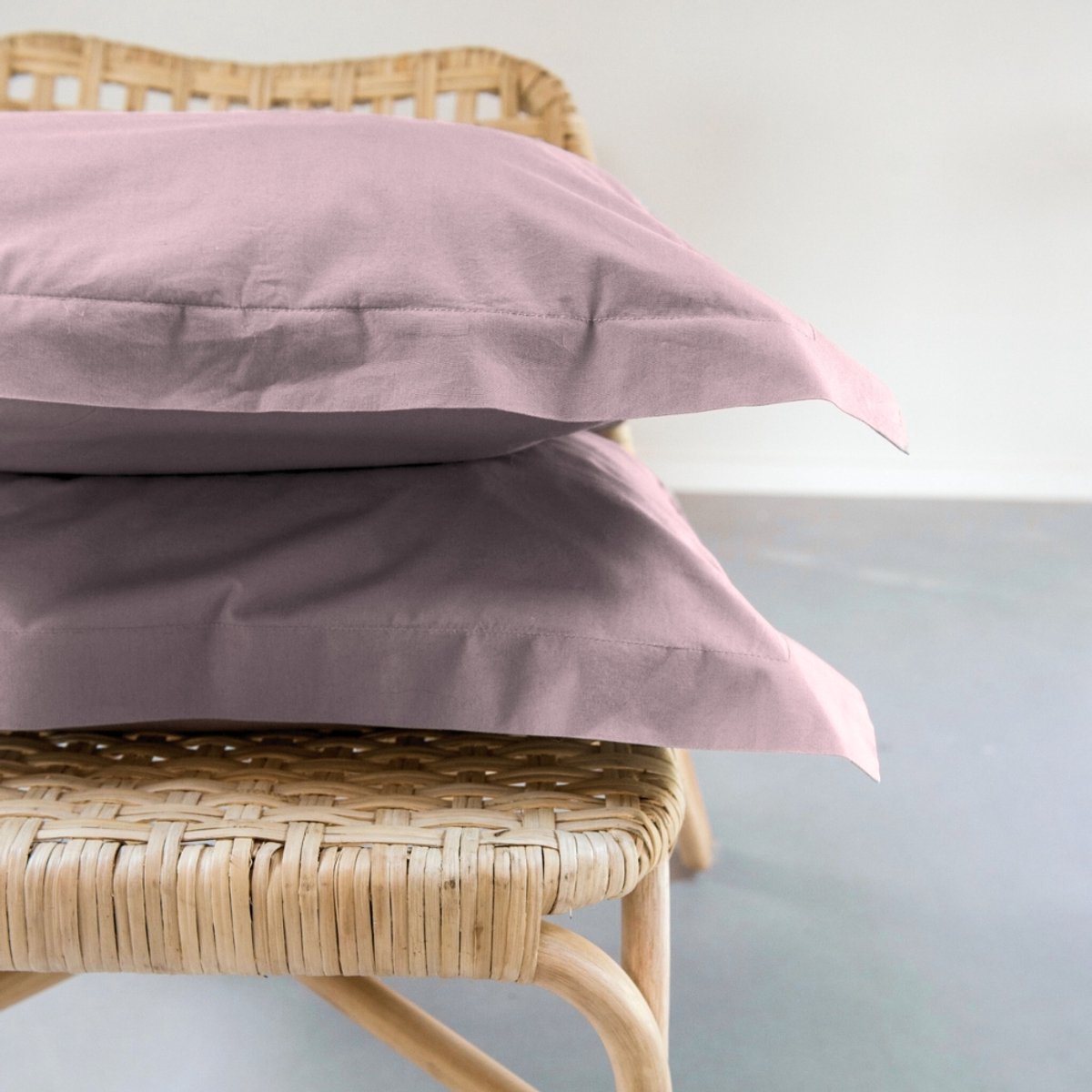 Dreamers Den - Egyptisch perkal Katoen - Kussenslopen set - Amathyst Mist - Paars - 2x 60x70cm - Oxford rand