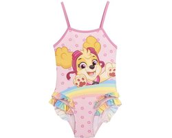 Paw Patrol Skye Badpak Meisjes – Roze Badpak met Ruffles – Zomer Zwemkleding – Officieel Gelicenseerd