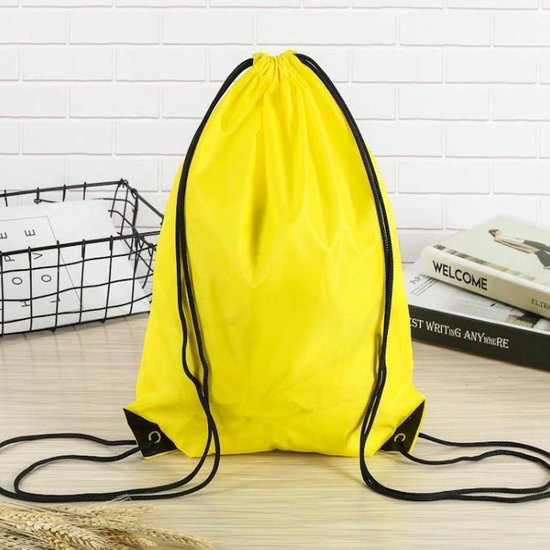 Gym Bag With Drawstring - Sac à dos en nylon - Sac à dos en nylon - Jaune