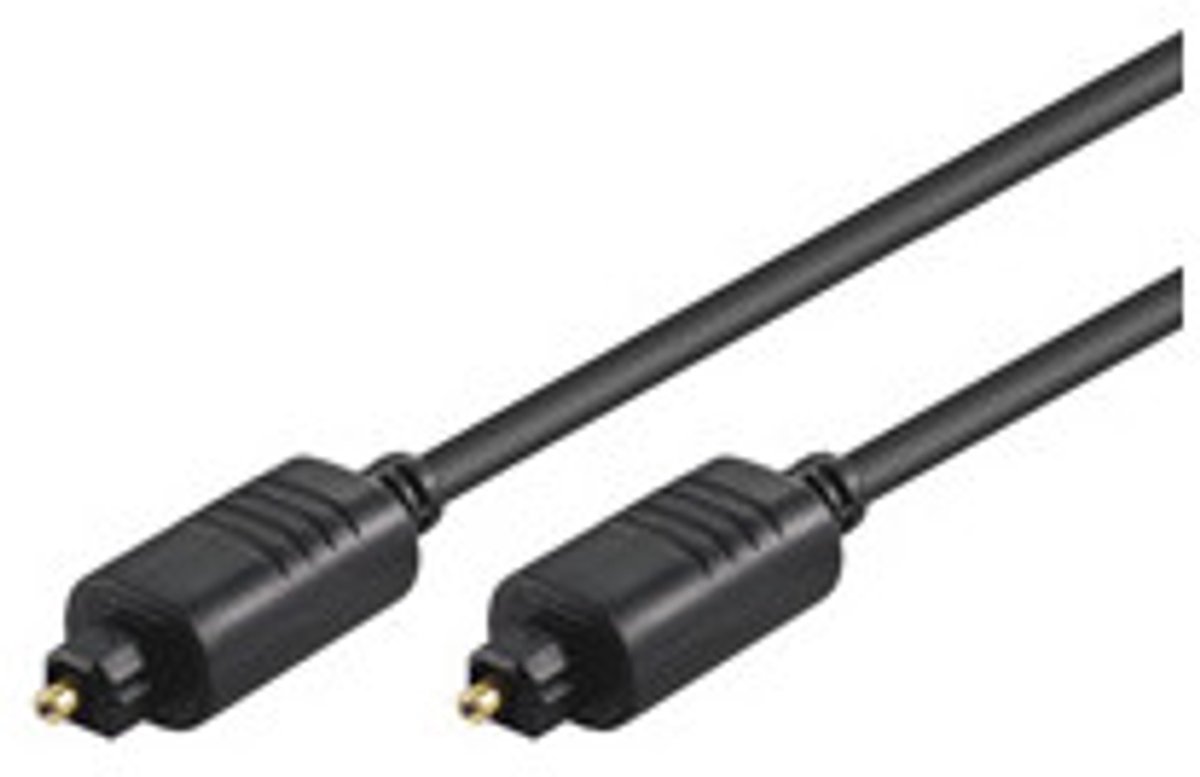 Optische Toslink Kabel - 5mm dik - Verguld - 1 meter - Zwart