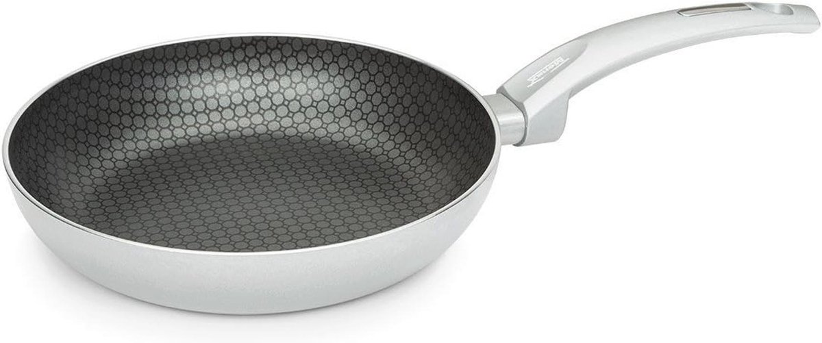 Aluminium Koekenpan - Antiaanbakpan - Dagelijks Koken - Bijennest Structuur - 24 cm - Zwart