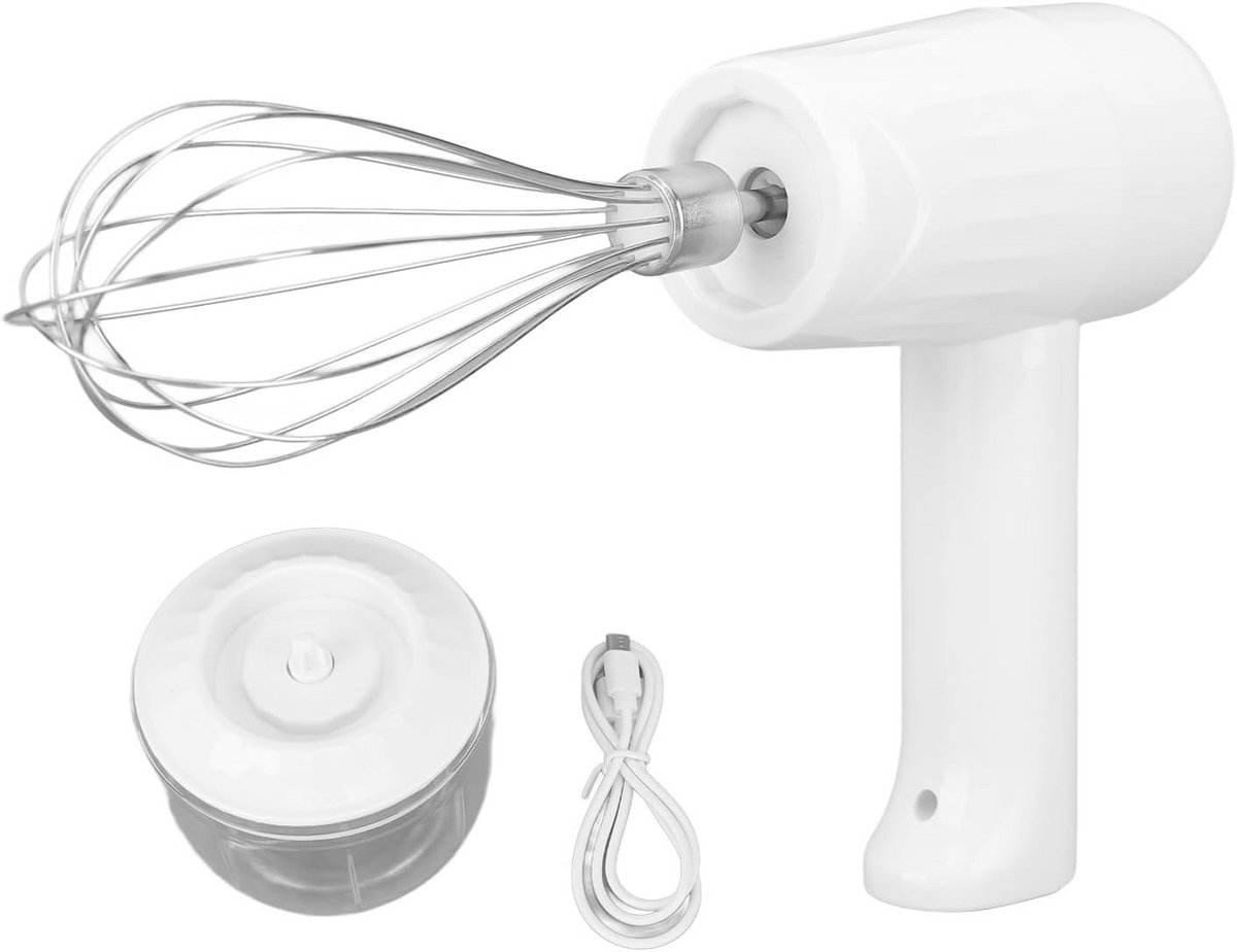Draadloze Elektrische Handmixer met Hakmolen - 3 Snelheden - Voor Beslag, Eieren en Slagroom