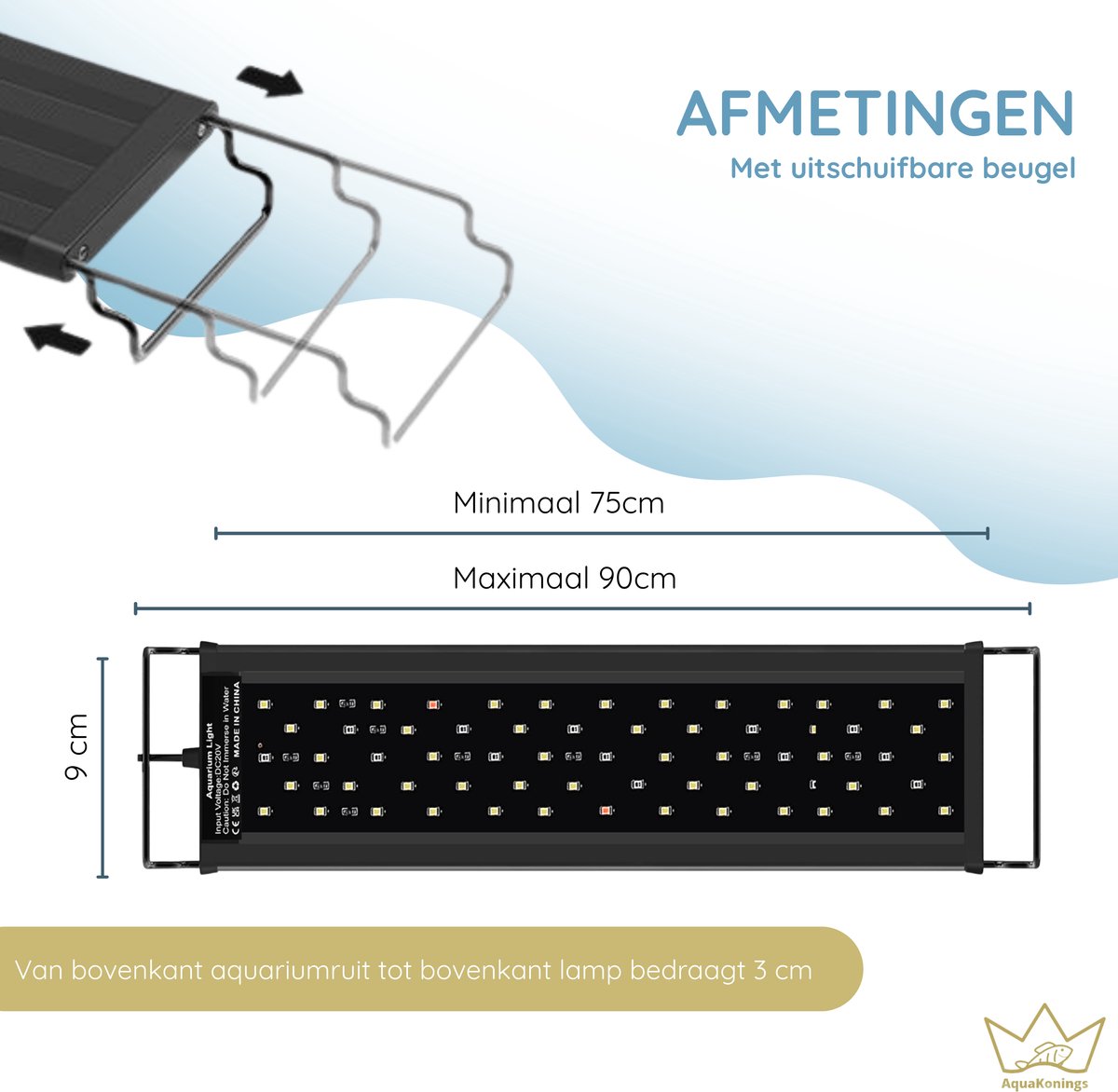 AquaKonings Aquarium lamp - dimbare LED verlichting 75-90cm thumbnail 6