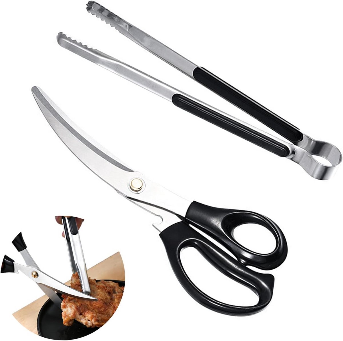 Keukenschaar en Pizzaschaar Combinatie - Multifunctionele Schaar voor Barbecue en Keuken