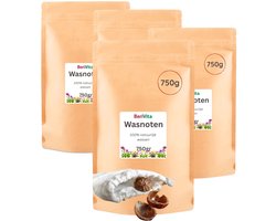 Wasnoten 3kg met 4 Waszakjes - Zeepnoten - Natuurlijk Wassen - 4x750gr