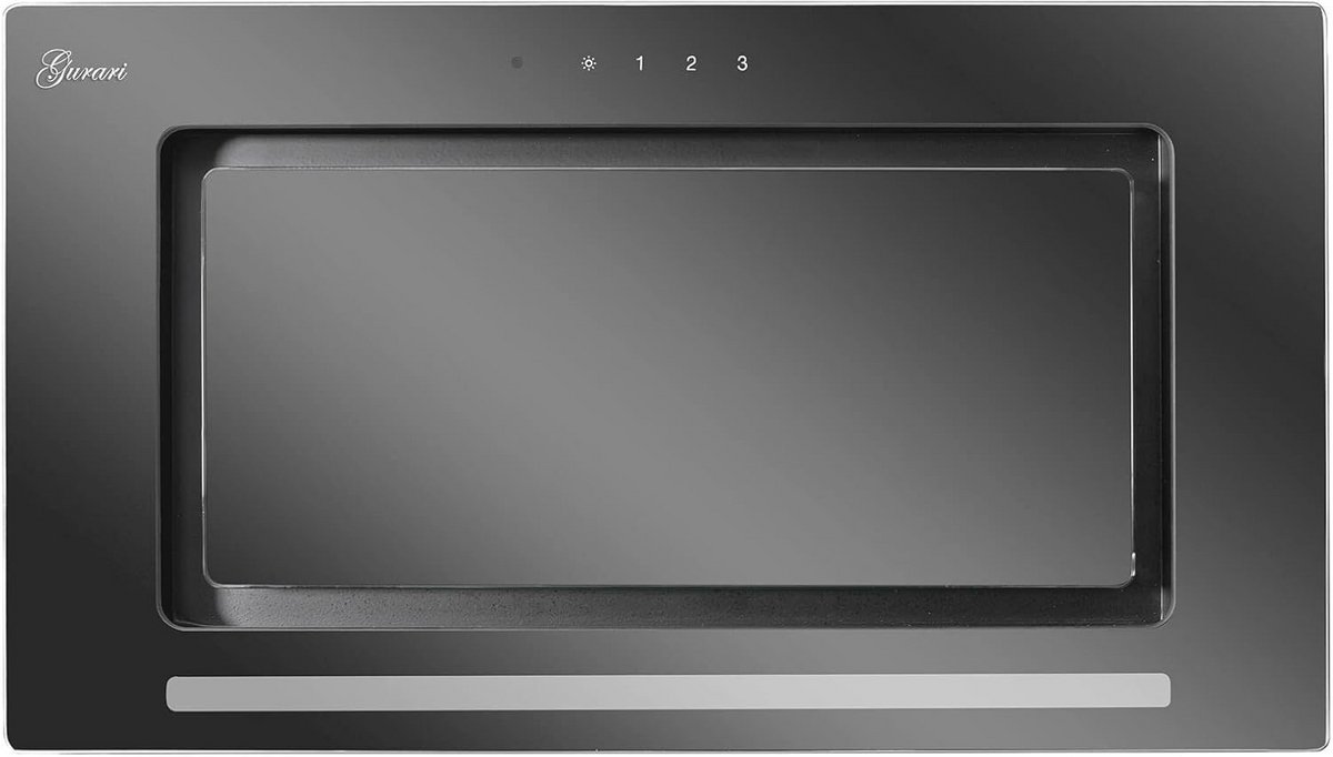 Plafondafzuigkap 52 cm Zwart Glas met 1000 m³/h Sterke Afzuiging
