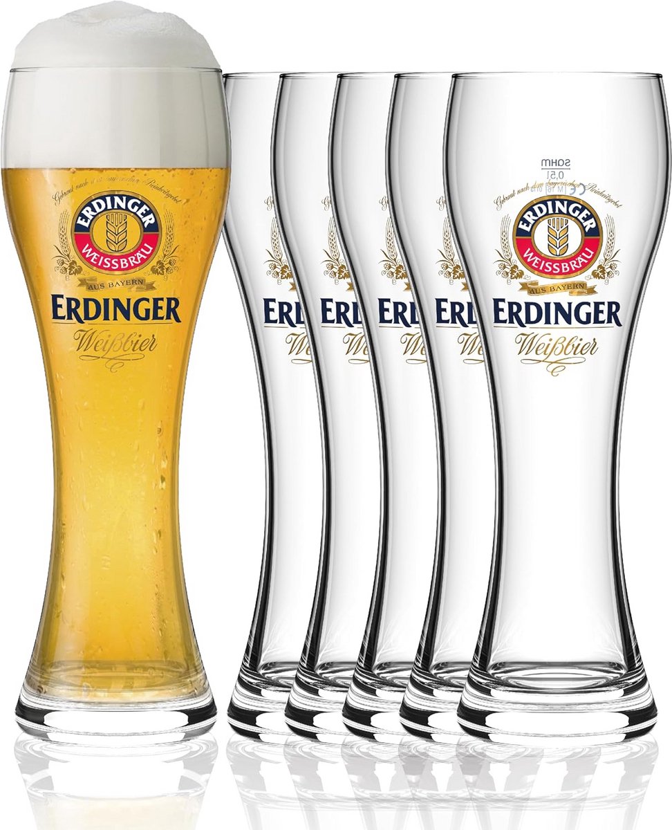 Set van 6 Witbierglazen 0,5l voor Perfecte Bierervaring