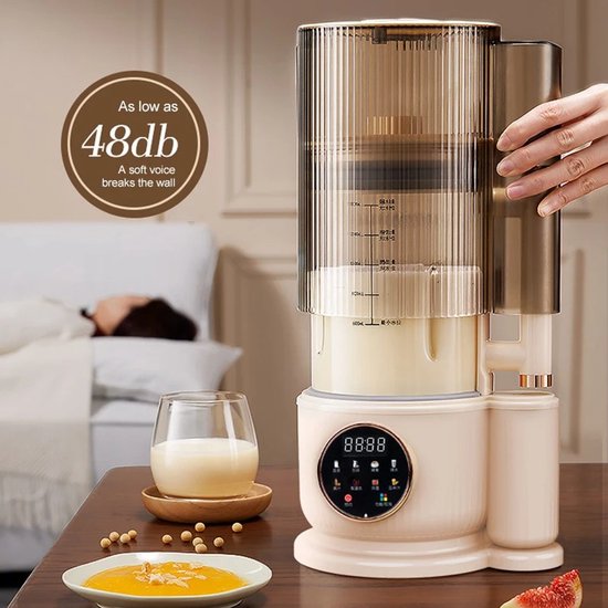 Aafinity Blender - Staafmixer - Juicer - Blender to go - Sojamelk maker - 1500 ML - Kaki - 12 delig mes - Glas materiaal van Merkloos — afbeelding 4