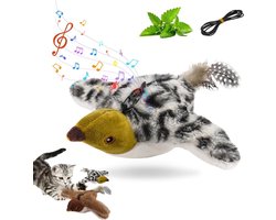 Daity 1 Pack - Kattenspeelgoed - realistisch vliegend vogeltje - interactief musje met flapperende vleugels en getjirp - geschikt voor binnenkatten.