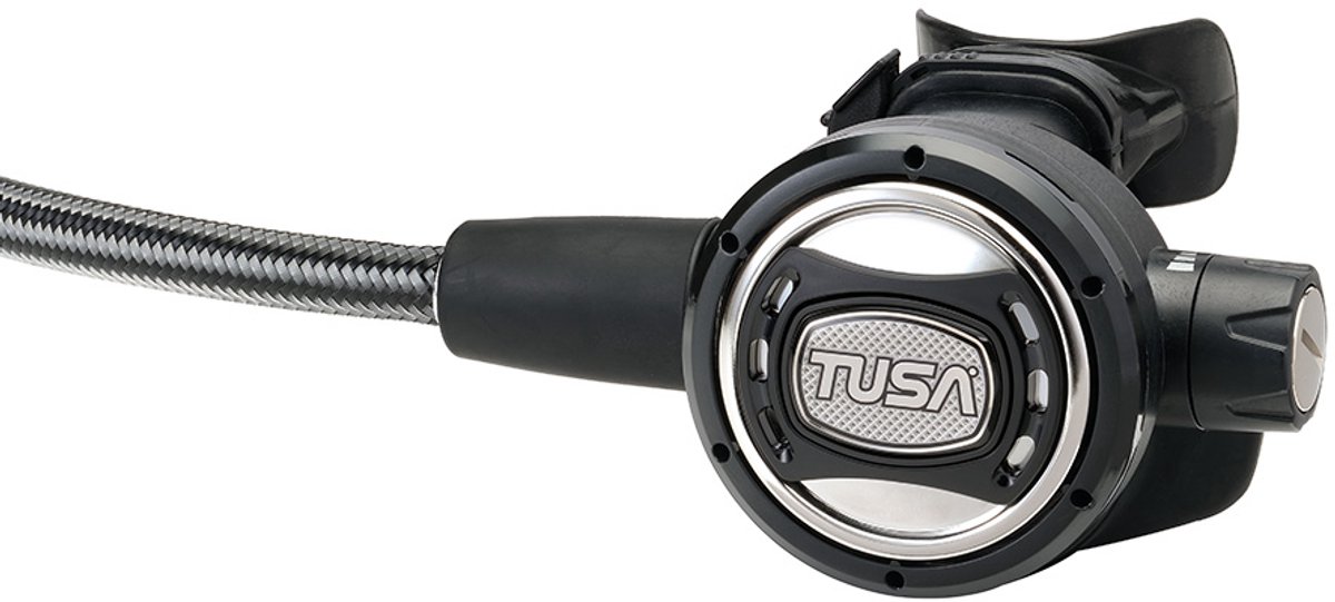 TUSA Gebalanceerde ademautomaat voor duiken – hoge prestaties met Advanced Flow System en ergonomisch mondstuk – DIN 300 bar – Zwart/Zwart – RS609 DIN BKBK