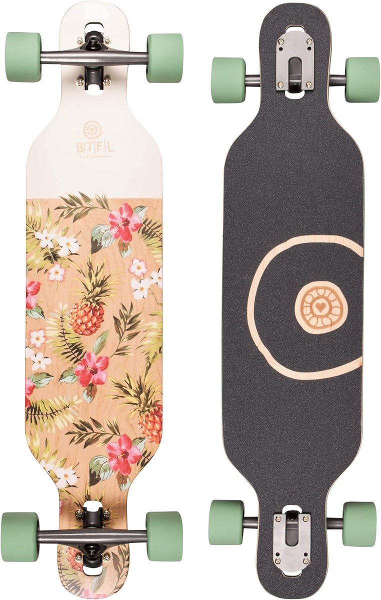 Drop-Through Longboard Cruiser voor Dames en Beginners