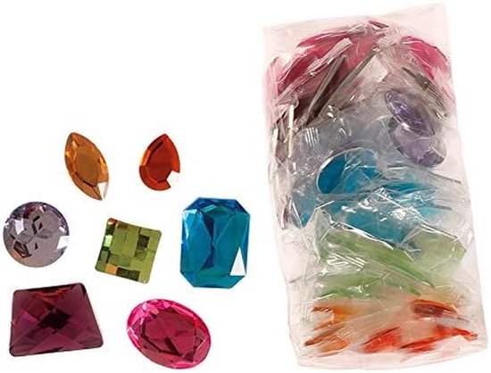 Transparante nep diamanten - Dia 8 cm - van glas - Namaak edelstenen | Fun en Feest
