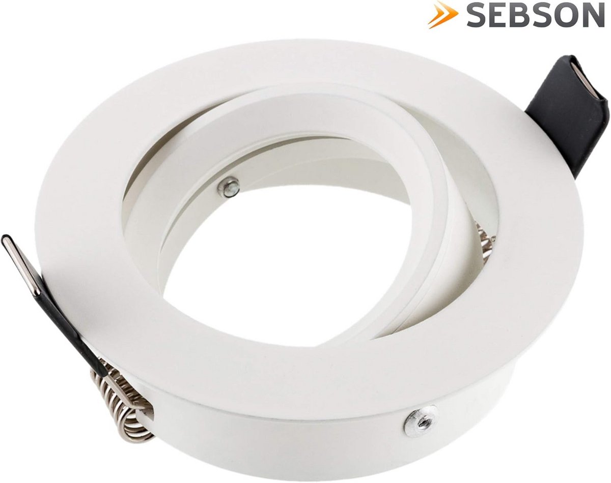 Set van 12 Draaibare Inbouwspots met GU10 Fitting - Wit - Geschikt voor LED/Halogeen - Mon