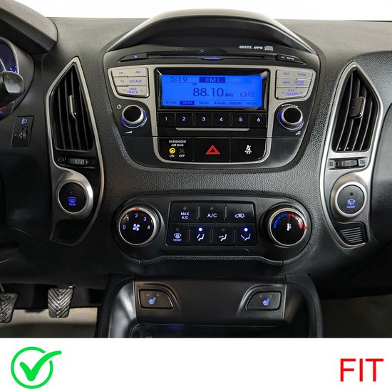 Foto: Autoradio dubbele din 10 inch android 14 geschikt voor hyundai ix35 modeljaren 2009 2015 4 64 gb uitgerust met carplay android auto gps bluetooth wifi fm dsp swc mirrorlink en ahd achteruitrijcamera