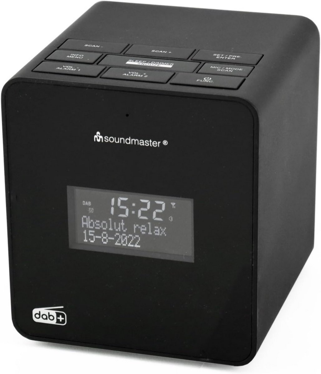 Wekkerradio met DAB+ en FM, Opnamefunctie, USB-oplader en AUX-IN