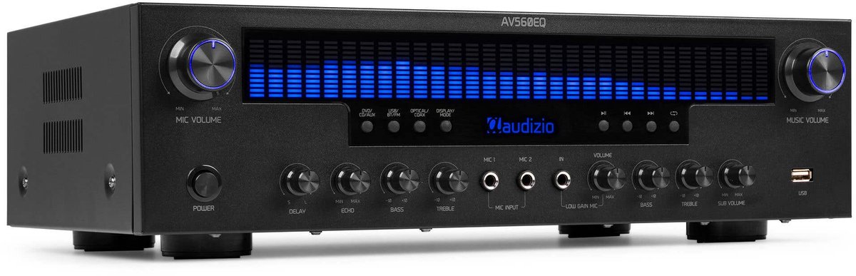 5.1 versterker - Audizio AV560EQ - Surround versterker met Bluetooth - Voor home cinema - 390W