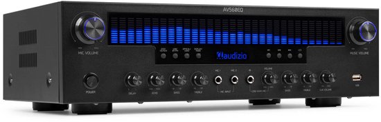 Audizio AV560EQ 5.1 versterker - Surround versterker met Bluetooth - Voor home cinema - 390W
