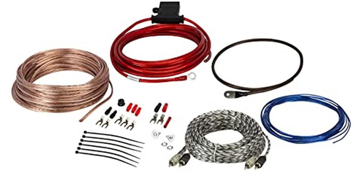 Complete 2-kanaals Versterkerbekabelingsset voor Audio-installatie - 10 Gauge (2,6 mm)