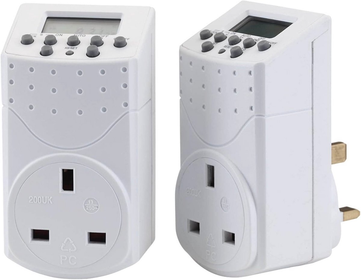 Digitale timer 230V voor 7 dagen - 2 stuks
