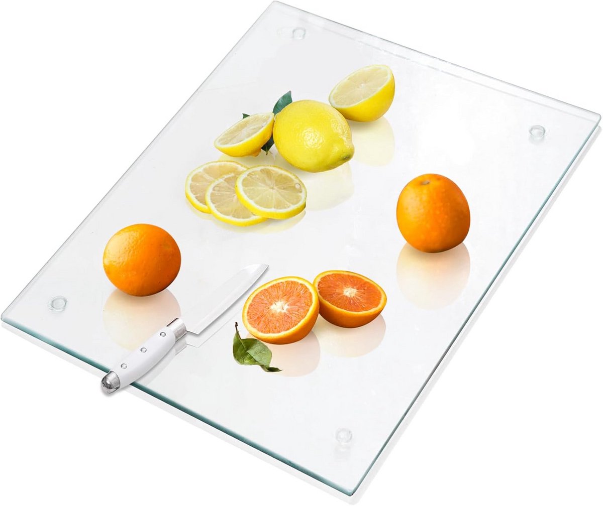 Grote transparante snijplank van gehard glas voor keukenwerkblad