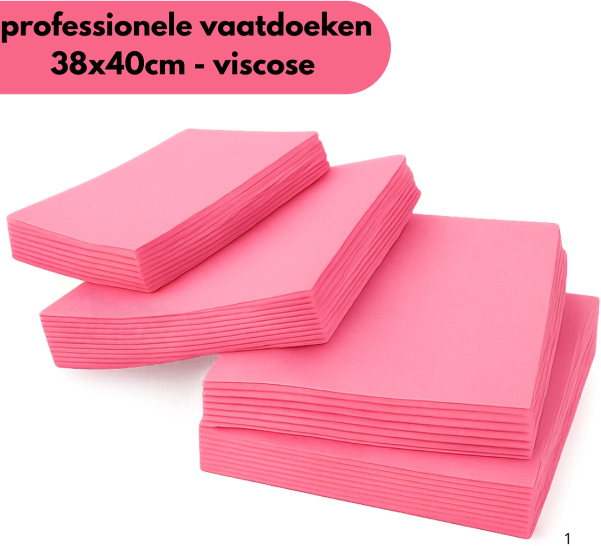 KURTT - Viscose Vaatdoek Set 50 Stuks - Sterk Absorberende sopdoeken - Vaatdoeken Wasbaar - 38 x 40 cm