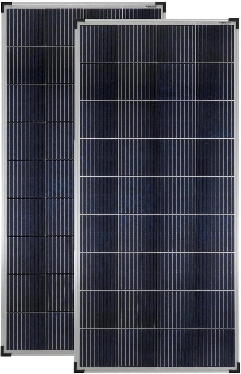 2 stuks Zonnepanelen 180W Polykristallijn - Compleet voor Zonne-installatie, Tuin, Caravan en Off-Grid