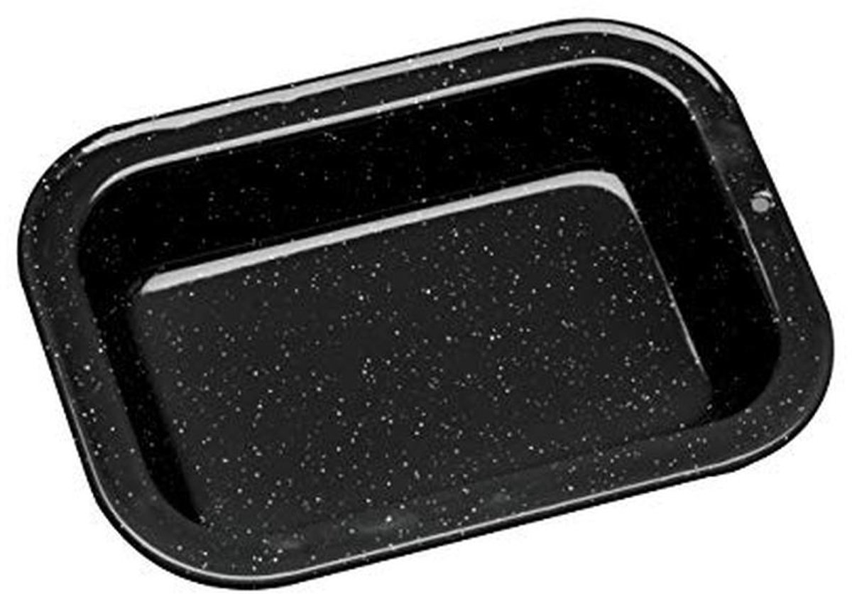 Rechthoekige ovenschaal van geëmailleerd staal - Zwart - 26 x 18,5 cm