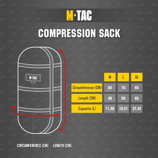 M-Tac compressiezak voor slaapzakken Medium, legergroen — afbeelding 5