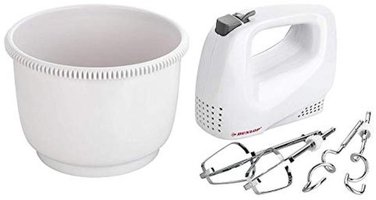 Handmixer met kom - Keukenmixer - Bakken en mixen - Roterende kom - 2.5 Liter - Wit — afbeelding 2
