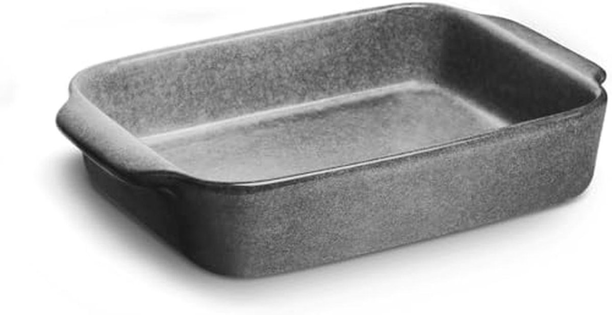 Keramische Ovenschotel 26 x 18 cm – Grijs Gemêleerd – Perfect voor Ovengerechten