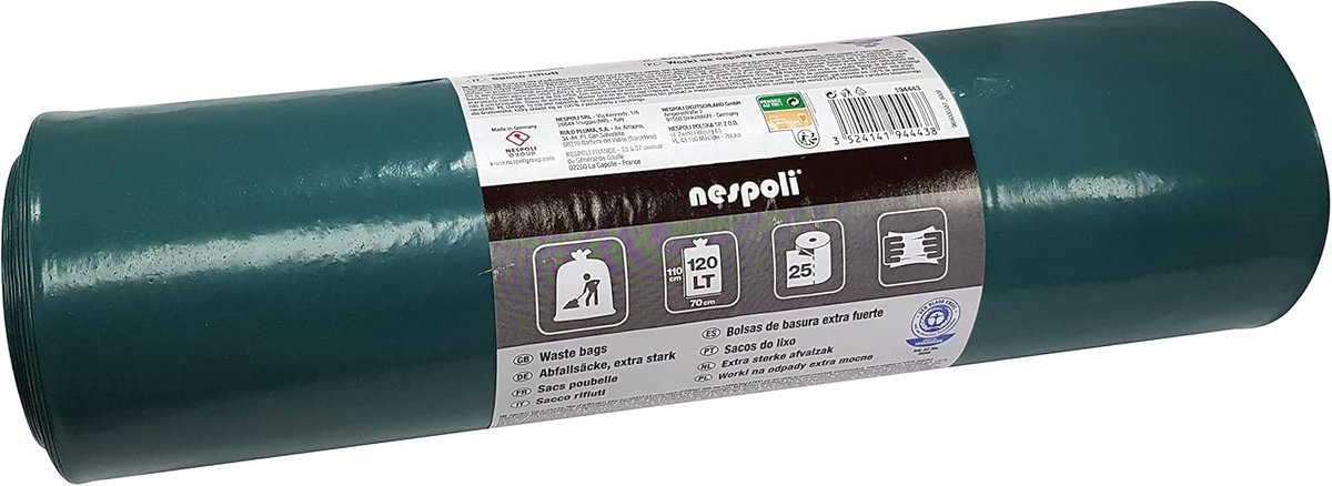 Grote Vuilniszakken 120 Liter Sterk 60 Micron 25 Stuks