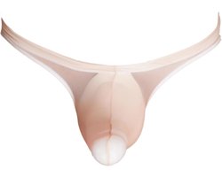 Transparante herenslip met voorgevormde zak, stretch bikinibroekje