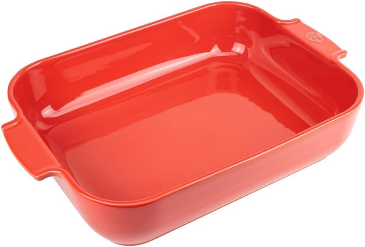 Ovenschaal Keramiek Rood - Ruime Rechthoekige Schaal voor Ovenschotels en Gratins