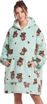 JAXY - Hoodie Deken - Snuggle Hoodie - Fleece Deken Met Mouwen - Snuggle - Cuddle Hoodie - 1450 Gram - Beer