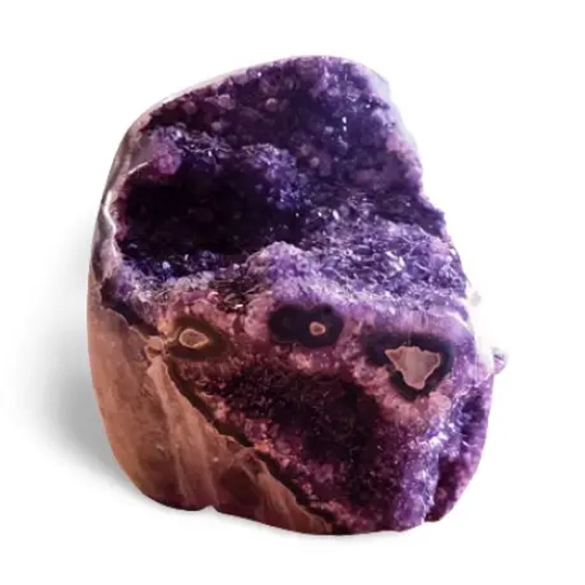 S4H Amethist Geode Uruguay 3,213 kg – Premium Donkerpaarse Kristal Geode – Natuurlijke Edelsteen voor Meditatie & Energetische Zuivering – Uniek Decoratief Stuk