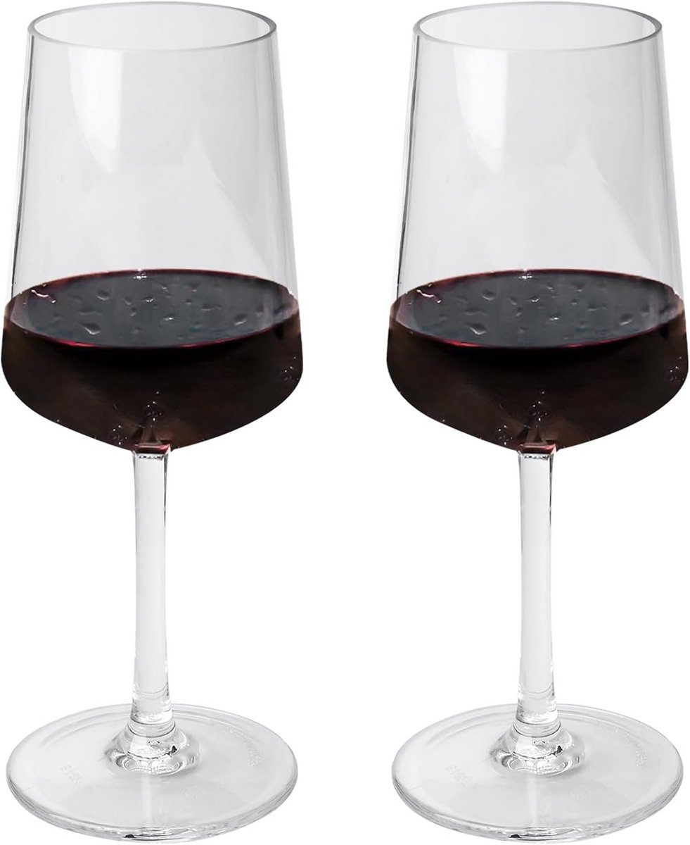 Set van 2 Drijvende Onbreekbare Wijnglazen (532 ml) voor Buiten & Feestjes