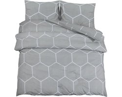 Dekbedovertrekset | Beddengoed 220x240 cm katoen grijs