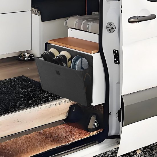 Decoratieve Opberg Organizer voor Camper en Caravan - Hangend, Opvouwbaar, Zelfklevend 34 x 32 x 15 cm - Ideaal voor Slaapkamer, Kantoor en Nachttafel — afbeelding 4