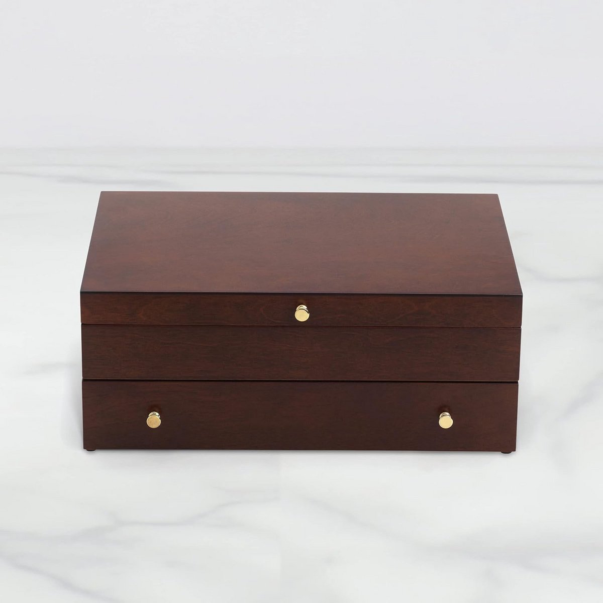 Luxe Houten Bestekcassette met Lade voor 120 Stuks - Tafelorganizer