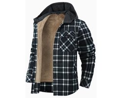 Heren Nep Tweedelig Jasje - Geruite Patchwork Design Casual Hoodie, Style Sweatshirt, Zachte Textuur voor Casual Kleding, Duurzaam Stof Knoop Sweatshirt, Trendy Fashion