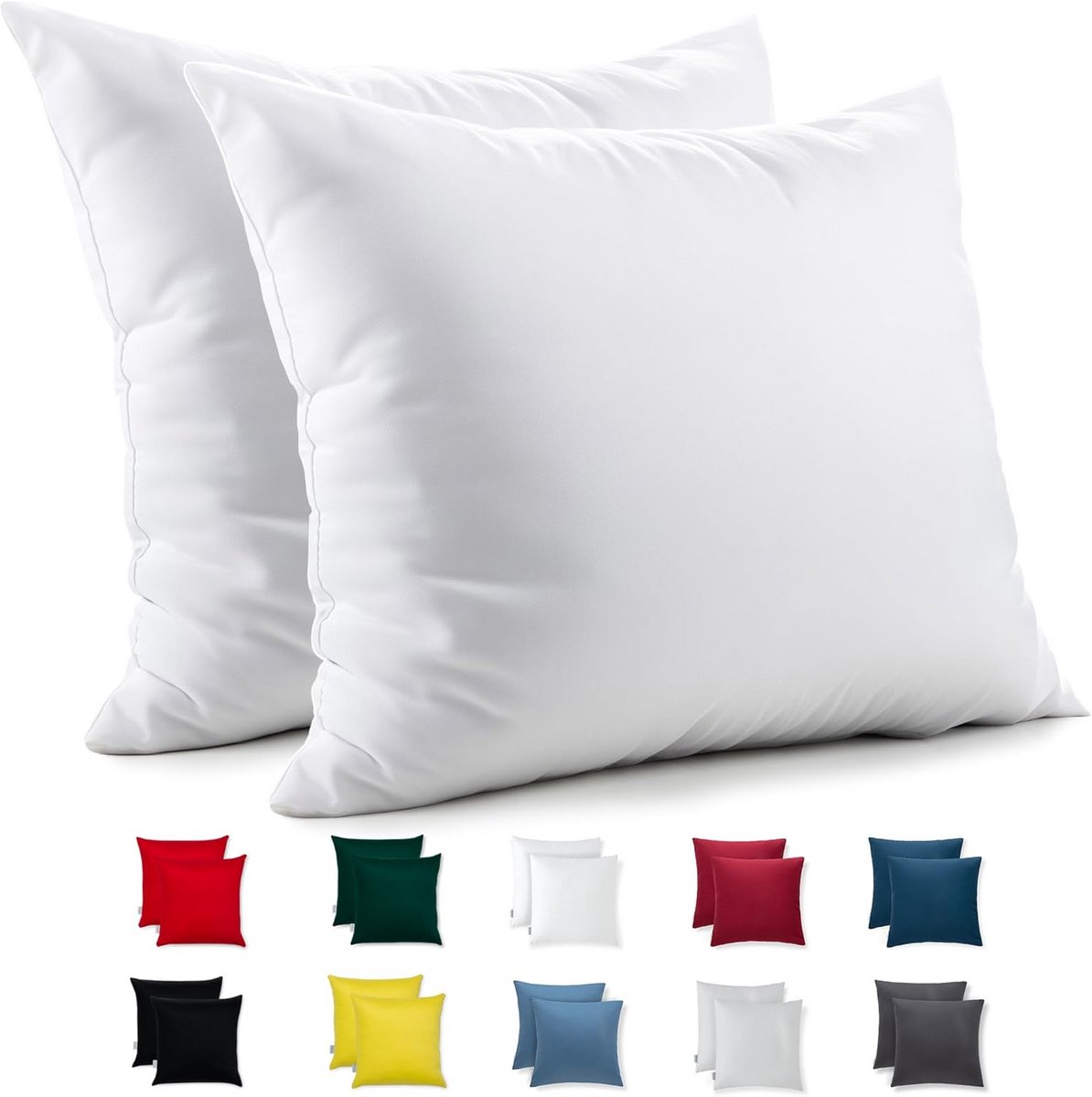 Set van 2 Kussenslopen 30x30 cm - Super Zacht Microvezel - Hypoallergeen & Anti-Mijt - Sie