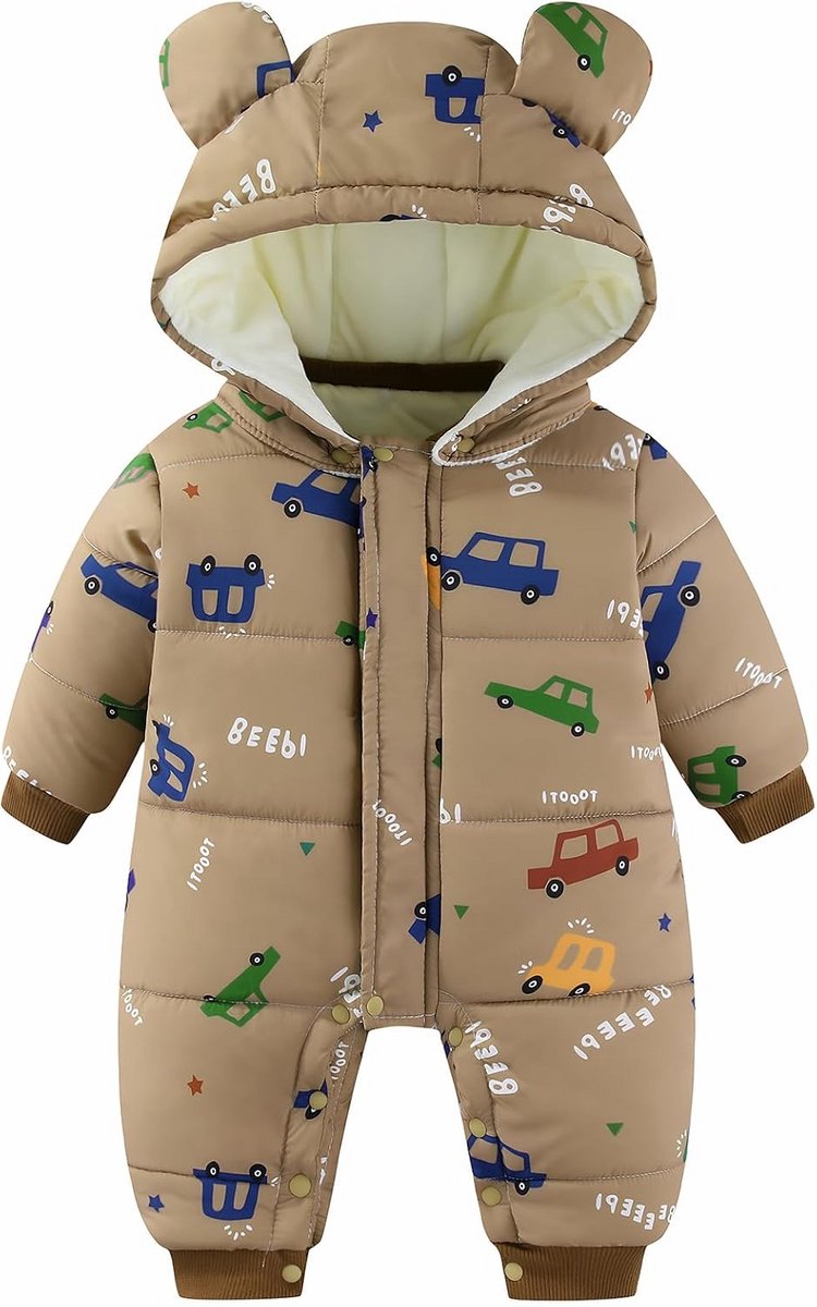 Warm Sneeuwpak Baby Jongen & Meisje - Comfortabele Winteroverall met Capuchon (3-24 maanden)